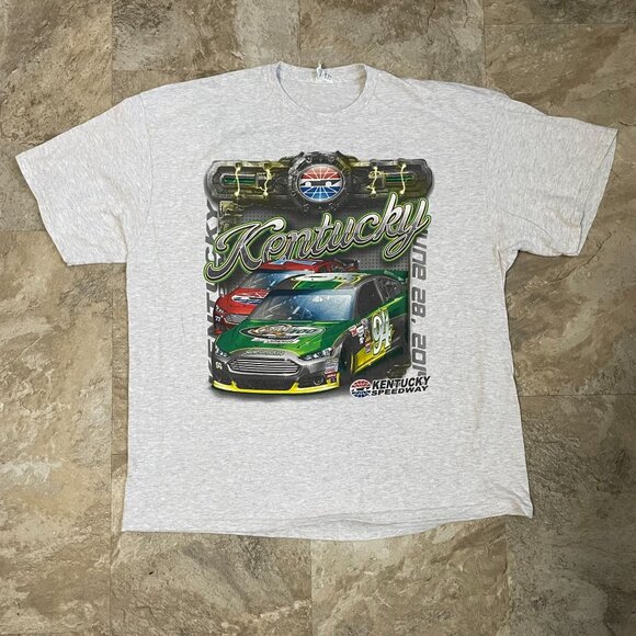 Kentucky Speedway Graphic Tee Mens 2XL XXL Quaker State 400 Nascar Racing Shirt - Picture 1 of 7